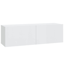 Ensemble de meubles TV 3 pcs Blanc brillant Bois d'ingénierie