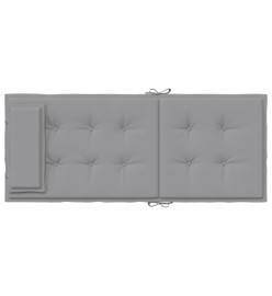 Coussins de chaise à dossier haut lot de 6 gris tissu oxford