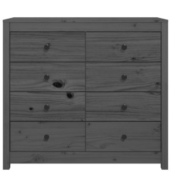 Armoire latérale Gris 100x40x90 cm Bois de pin massif