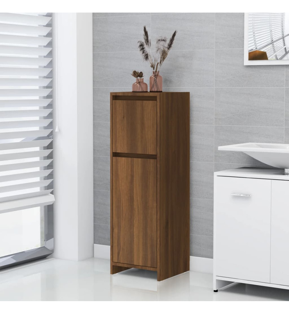 Armoire de bain Chêne marron 30x30x95 cm Bois d'ingénierie