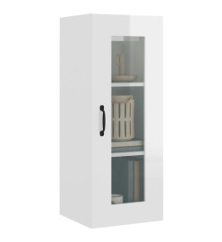 Armoire murale suspendue Blanc brillant 34,5x34x90 cm