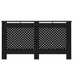 Cache-radiateur Noir 152x19x81 cm MDF