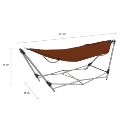 Hamac avec support pliable Marron