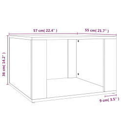 Table de chevet Chêne sonoma 57x55x36 cm Bois d'ingénierie