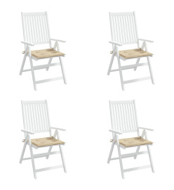 Coussins de chaise de jardin 4 pcs beige 50x50x3cm tissu oxford