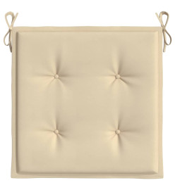 Coussins de chaise de jardin 4 pcs beige 50x50x3cm tissu oxford