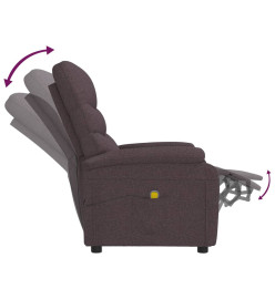 Fauteuil de massage Marron foncé Tissu