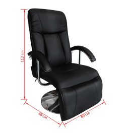 Fauteuil de massage Noir Similicuir