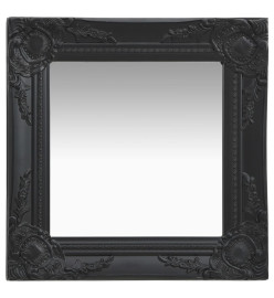 Miroir mural style baroque 40x40 cm noir