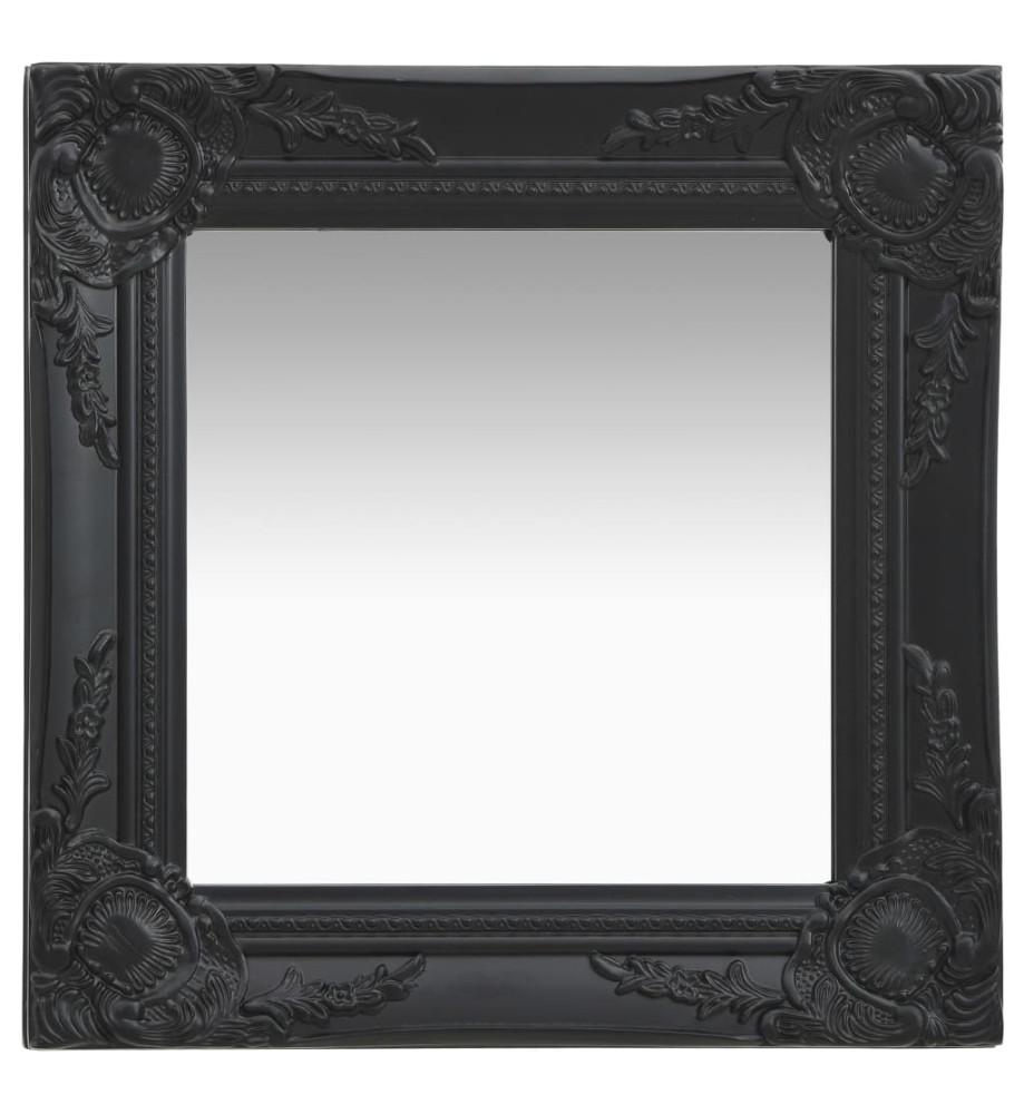 Miroir mural style baroque 40x40 cm noir Miroir mural style baroque 40x40 cm noir