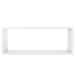 Étagères cube murales 2 pcs Blanc brillant 60x15x23cm Aggloméré