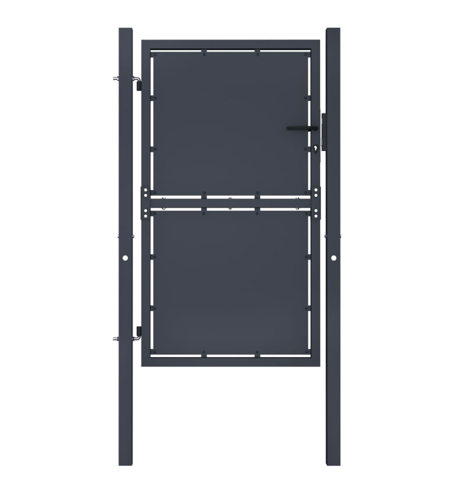 Portail de jardin Acier 100 x 125 cm Anthracite