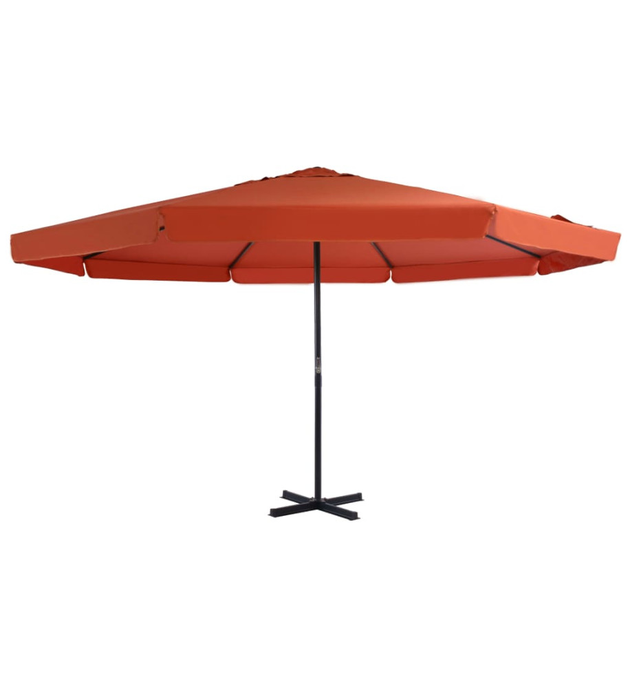 Parasol avec mât en aluminium 500 cm Terre cuite