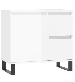 Armoire de salle de bain blanc brillant 65x33x60 cm