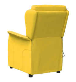 Fauteuil inclinable électrique Jaune clair Tissu