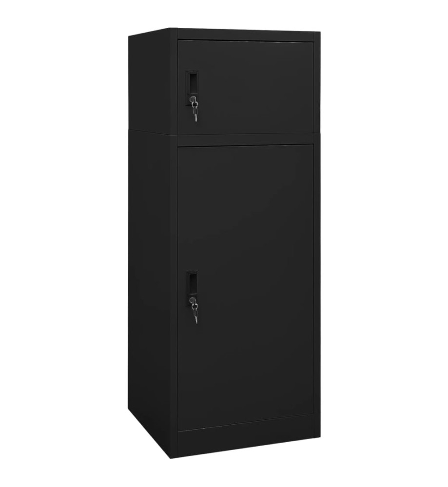 Armoire à selles Noir 53x53x140 cm Acier