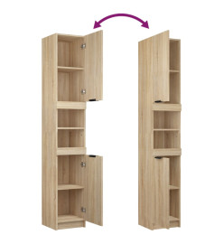 Armoire de salle de bain Chêne sonoma 32x34x188,5 cm