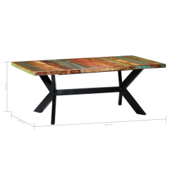 Table à dîner 200x100x75 cm Bois de récupération solide