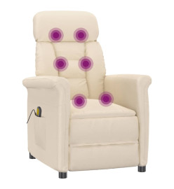 Fauteuil de massage Beige Tissu microfibre