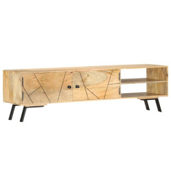 Meuble TV 140x30x40 cm Bois de manguier massif