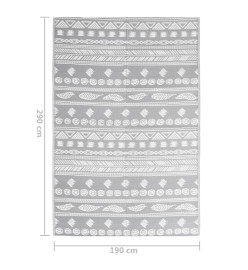 Tapis d'extérieur Gris 190x290 cm PP