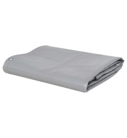 Bâche 650 g / m² 1,5 x 10 m Gris