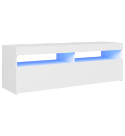 Meuble TV avec lumières LED blanc 120x35x40 cm