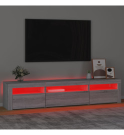 Meuble TV avec lumières LED Sonoma gris 195x35x40 cm