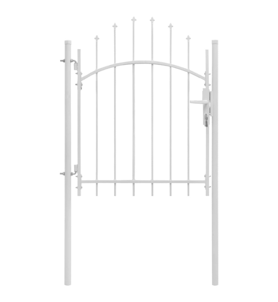 Portail de jardin Acier 1 x 1,75 m Blanc