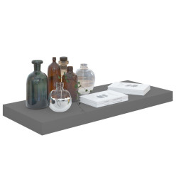 Étagère murale flottante Gris brillant 60x23,5x3,8 cm MDF