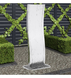 Fontaine de jardin avec pompe 108 cm Acier inoxydable Courbé