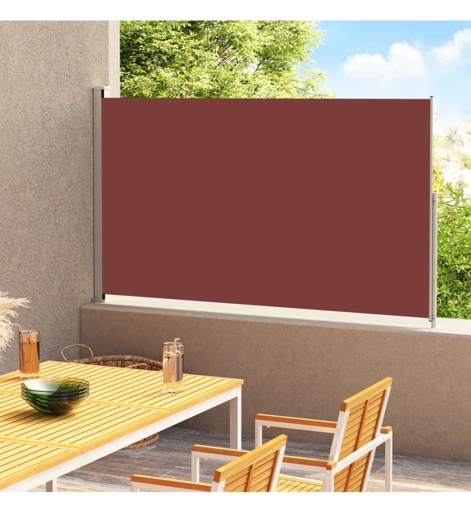 Auvent latéral rétractable de patio 180x300 cm Marron