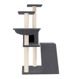 Arbre à chat avec griffoirs en sisal Gris foncé 94 cm