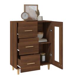 Buffet chêne marron 69,5x34x90 cm bois d'ingénierie