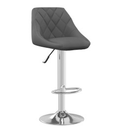 Tabourets de bar lot de 2 gris foncé velours