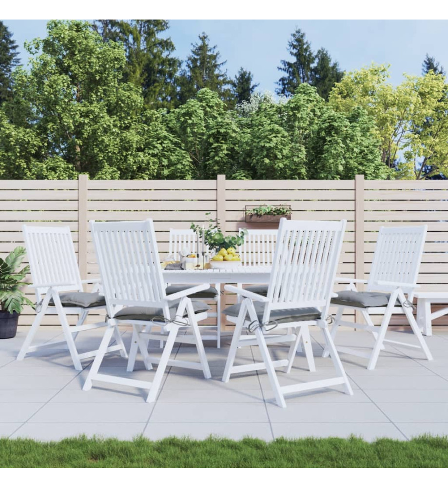 Coussins de chaise 6 pcs gris 40x40x7 cm tissu oxford Coussins de chaise 6 pcs gris 40x40x7 cm tissu oxford