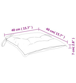Coussins de chaise 6 pcs gris 40x40x7 cm tissu oxford
