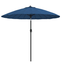 Parasol d'extérieur avec mât en aluminium 270 cm Bleu azuré