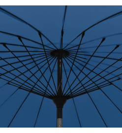 Parasol d'extérieur avec mât en aluminium 270 cm Bleu azuré