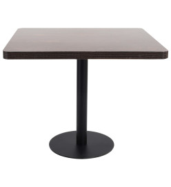 Table de bistro Marron foncé 80x80 cm MDF