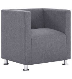 Fauteuil cube Gris clair Tissu