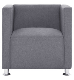 Fauteuil cube Gris clair Tissu