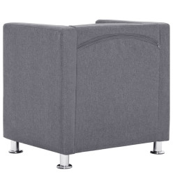 Fauteuil cube Gris clair Tissu