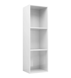 Bibliothèque/Meuble TV Blanc brillant 36x30x114 cm Aggloméré