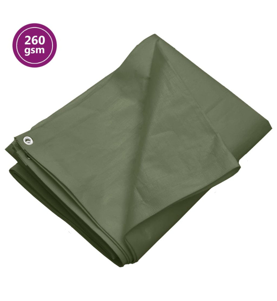 Bâche 260 g/m² 2x3 m Vert PEHD