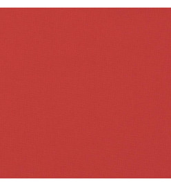 Coussins de chaise de jardin dossier haut lot de 6 rouge tissu