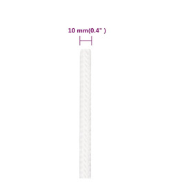 Corde de bateau Blanc complet 10 mm 25 m Polypropylène