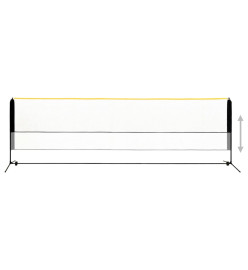 Filet de badminton réglable 500x103x94-158 cm Métal