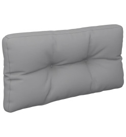 Coussins de palette 2 pcs gris tissu