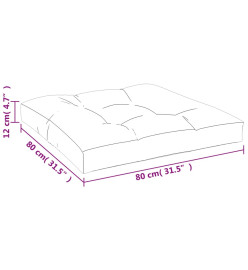 Coussins de palette 2 pcs gris tissu